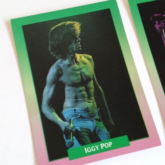 Rare 1991 Iggy Pop Trading/ Collectors Rock Cards Set of 2 - Picture 2 of 10